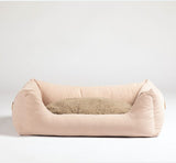 Henri Cotton Canvas Dog Bed Pink