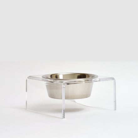 Stainless Steel Elevated Dog Bowl with Stand