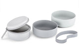 Dog travel food container set from Miacara Bento with water and food bowls.
