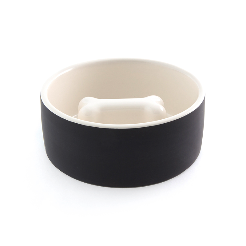 Ceramic slow feed bowl hot sale