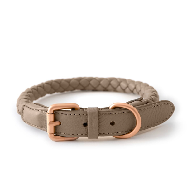 White - Luxury Designer Monogram Empreinte Leather Dog Collar