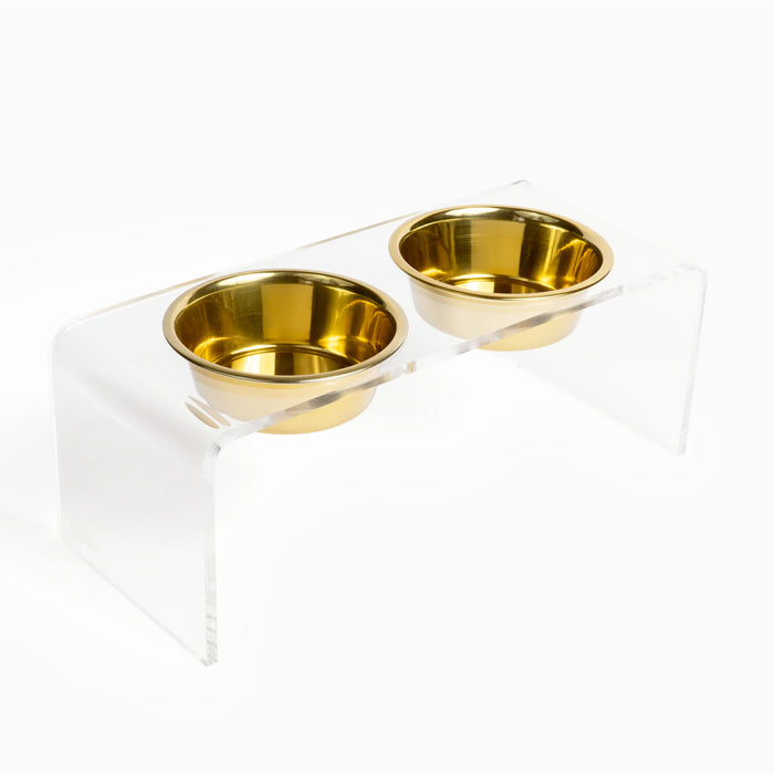 High quality elevated dog feeder with stainless steel bowls