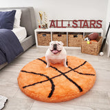 PupRug Faux Fur Orthopedic Dog Bed Basketball