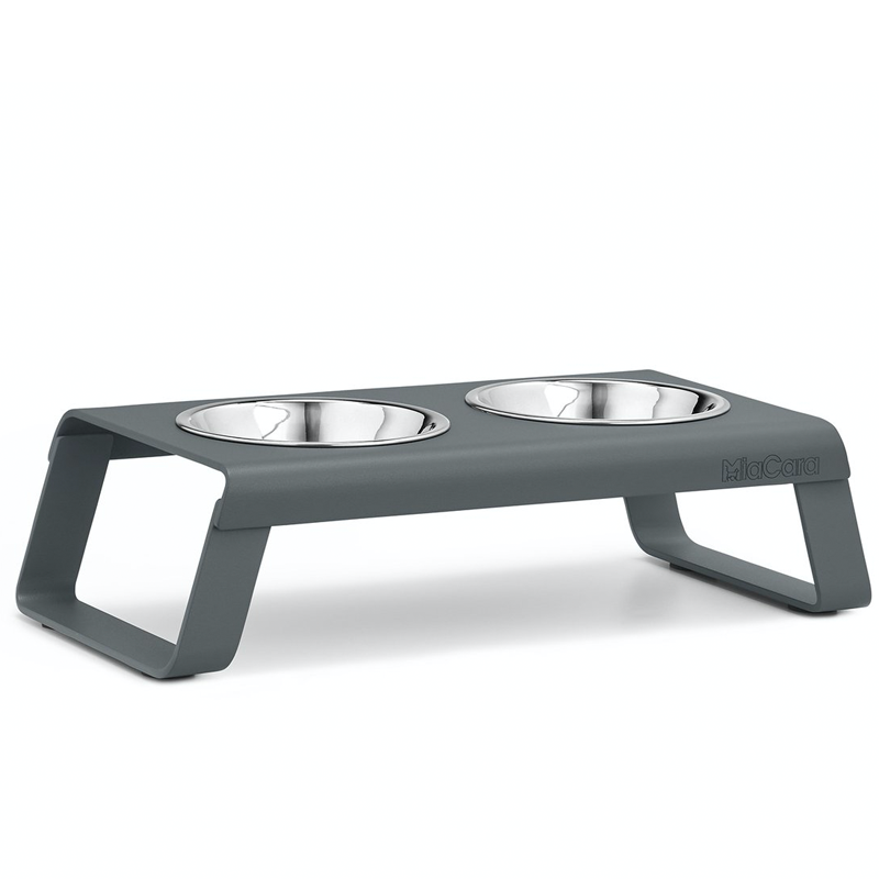 Miacara Desco grey elevated cat feeder