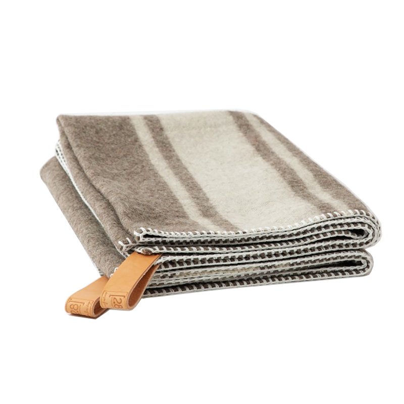 Ansel luxury wool dog blanket in beige