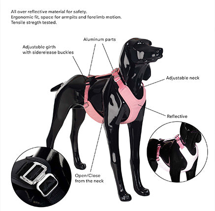 Paikka Visibility Dog Harness | Reflective Harness For Large Dogs