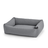 Miacara stella bolster dog bed in grey