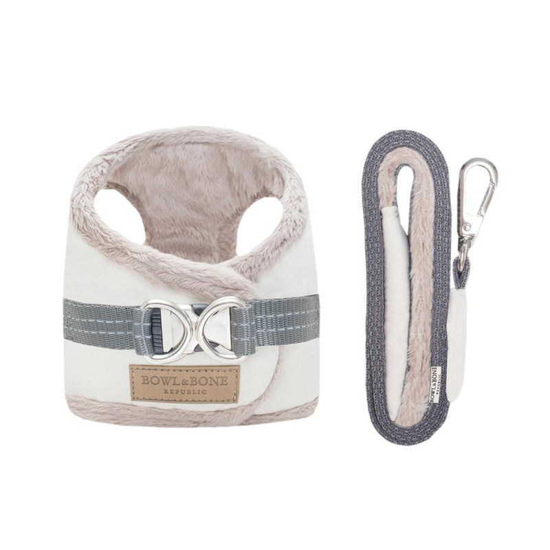 Yeti Dog Harness Set in Cream Color