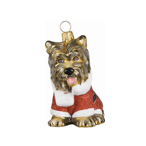 Yorkshire Terrier Ornament Santa Paws